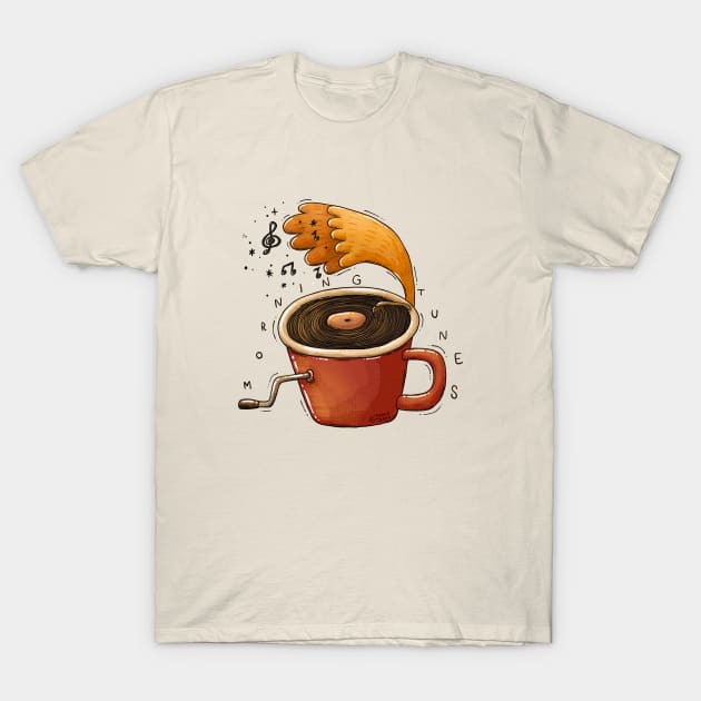 Morning Tunes T-Shirt by Tania Tania